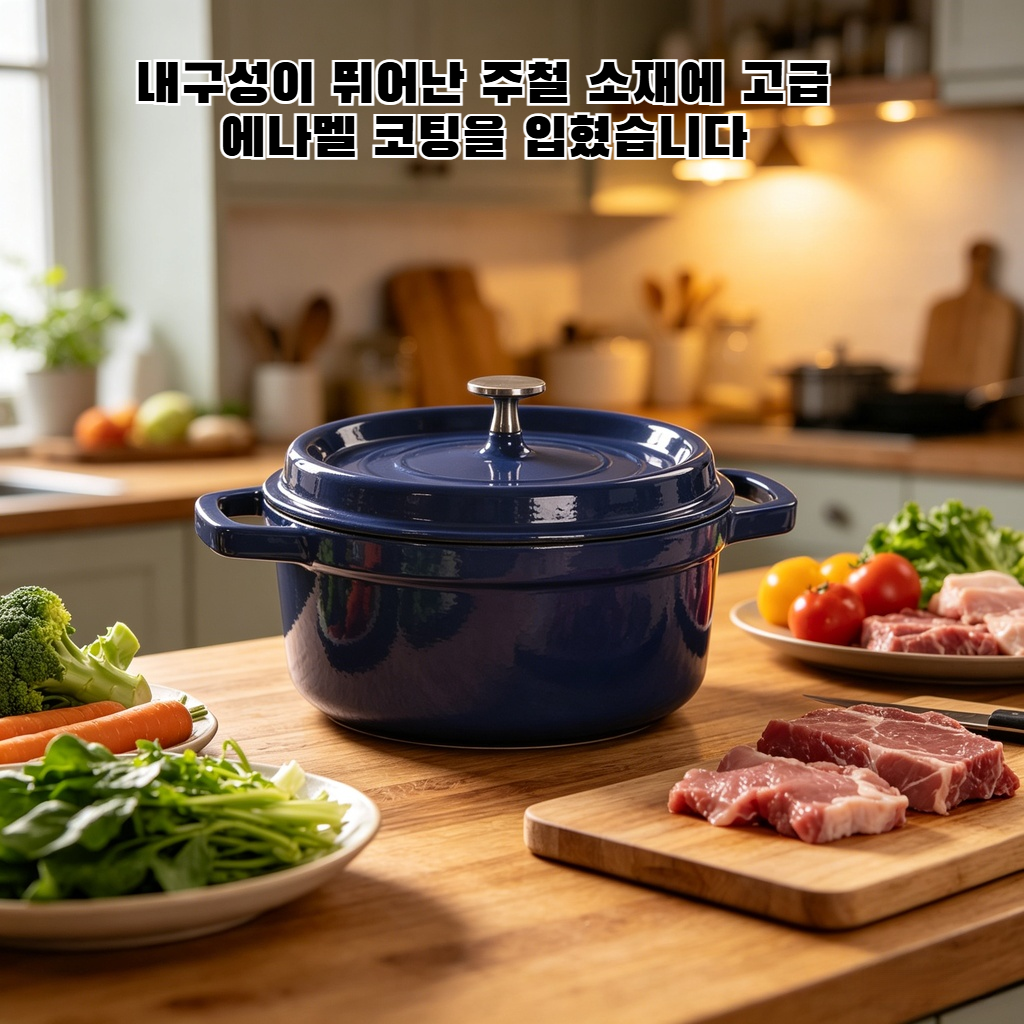양손 주물 에나멜 국냄비