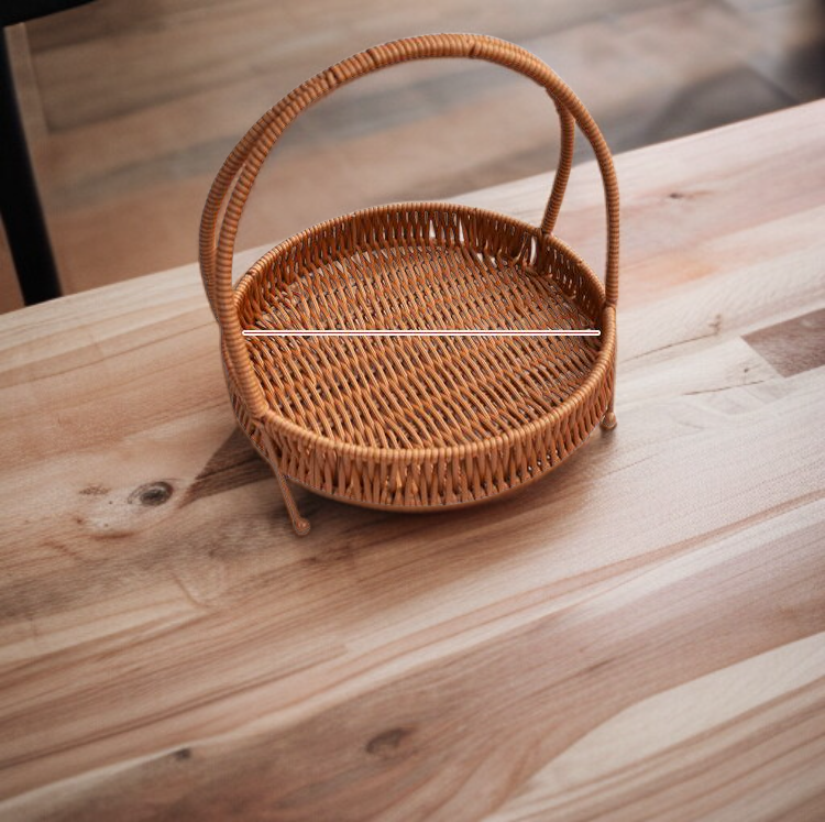 다용도 수납용 모조 라탄 바구니