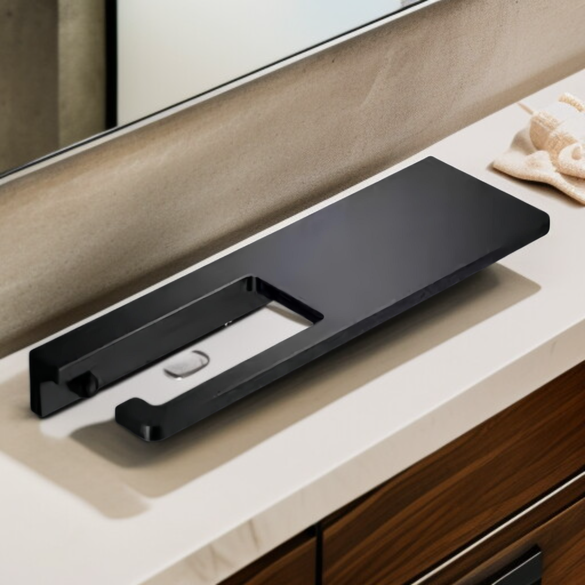 Hotel bathroom toilet paper holder mobile phone holder hand towel paper box toilet paper holder blac