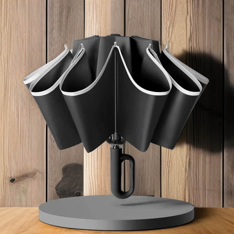 Lightweight black umbrella for daily carry