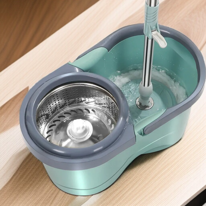 가정용 원터치 전자동 회전 밀대 손세탁 밀대통 게으름뱅이 밀대통 탈수 세트