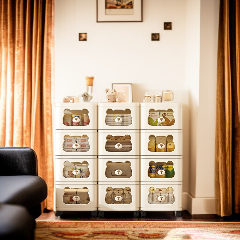 Kids storage cabinet for toys and books