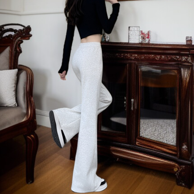 그레이 기모 일자핏 팬츠 디테일