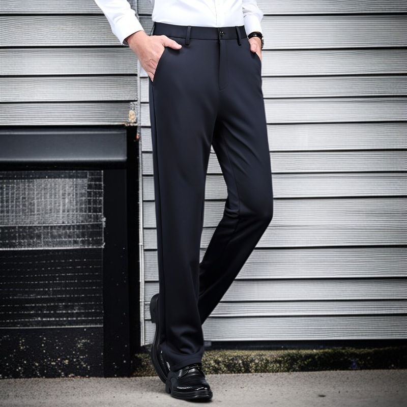 일자핏 솔리드 슬림 비즈니스 정장바지 출근 아이스 무파마 정장 남바지 터치 상의