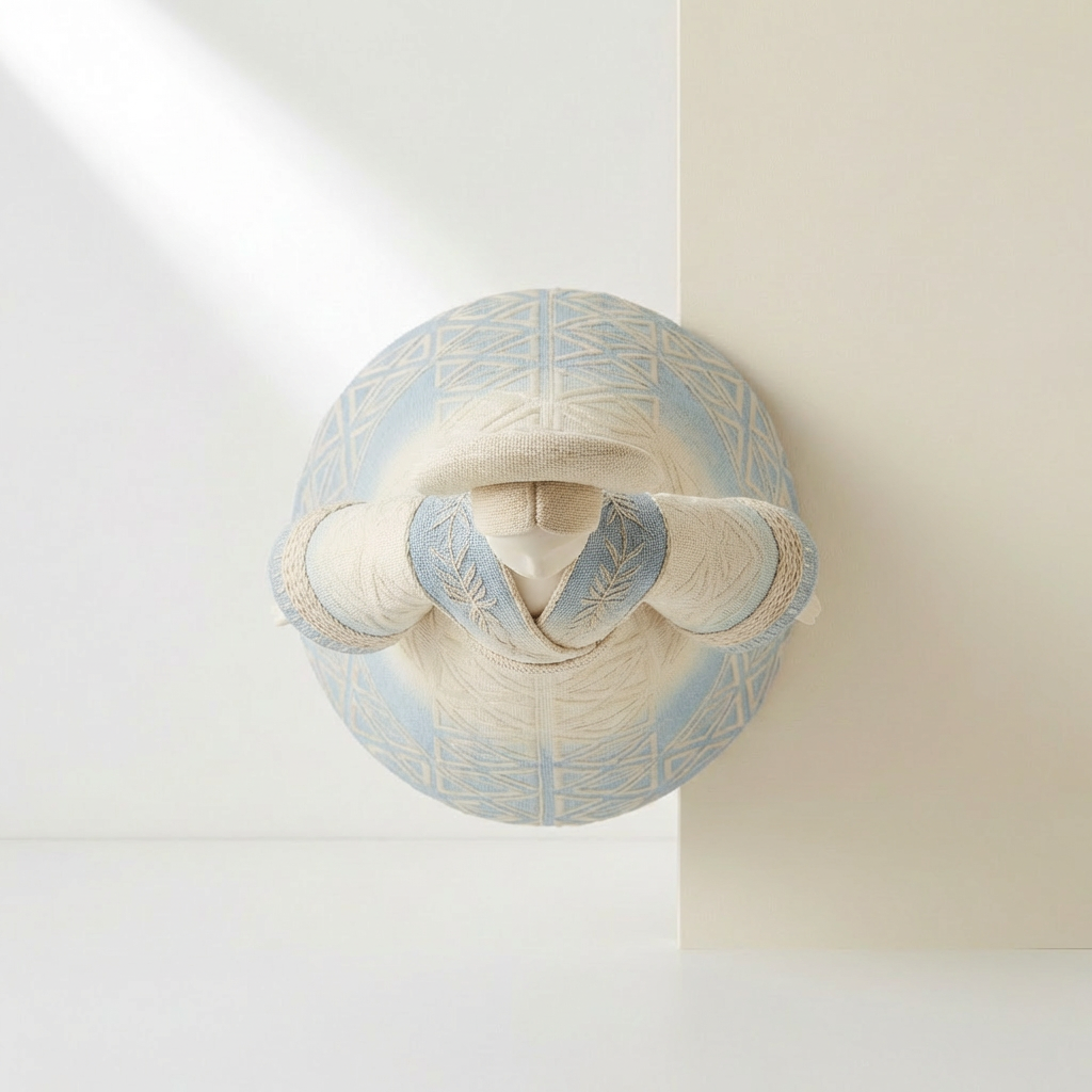 Detalle del vestido de la muñeca de tela artesanal