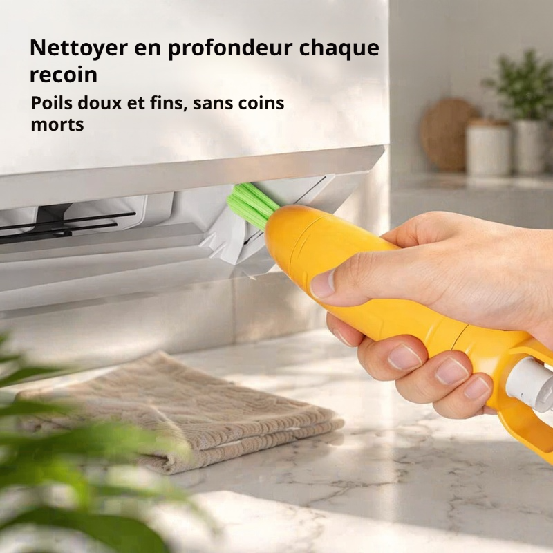 Brosse de nettoyage 3-en-1 pour climatiseur, lavable et dépoussiérante