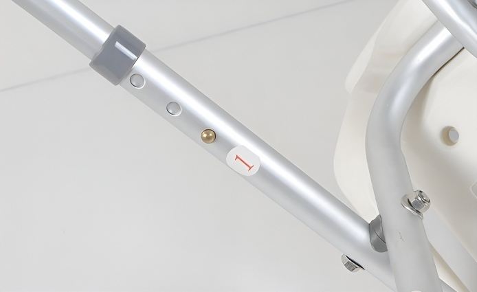 Shower chair folded for easy storage