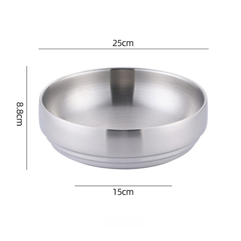 Bol à nouilles froides en acier inoxydable à double paroi