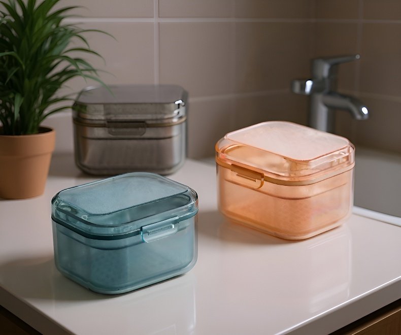 オフィスデスク上の多機能3層収納ボックス