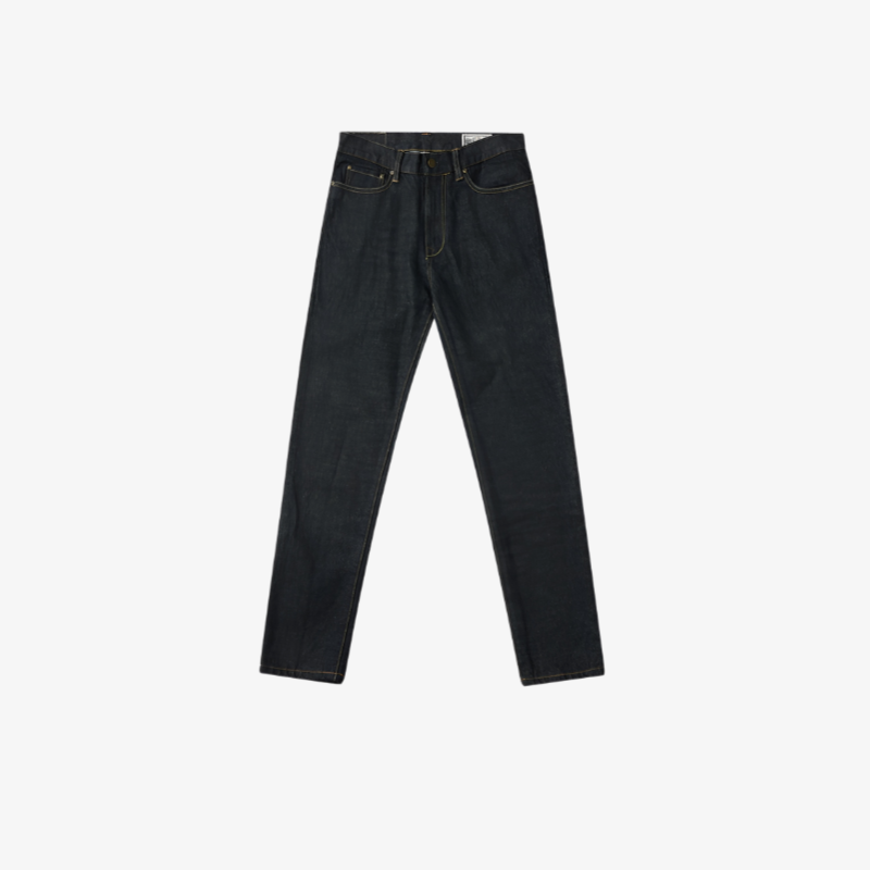 15オンスヘビーオンスセルビッチデニム メンズスリムジーンズ 原色小脚パンツ