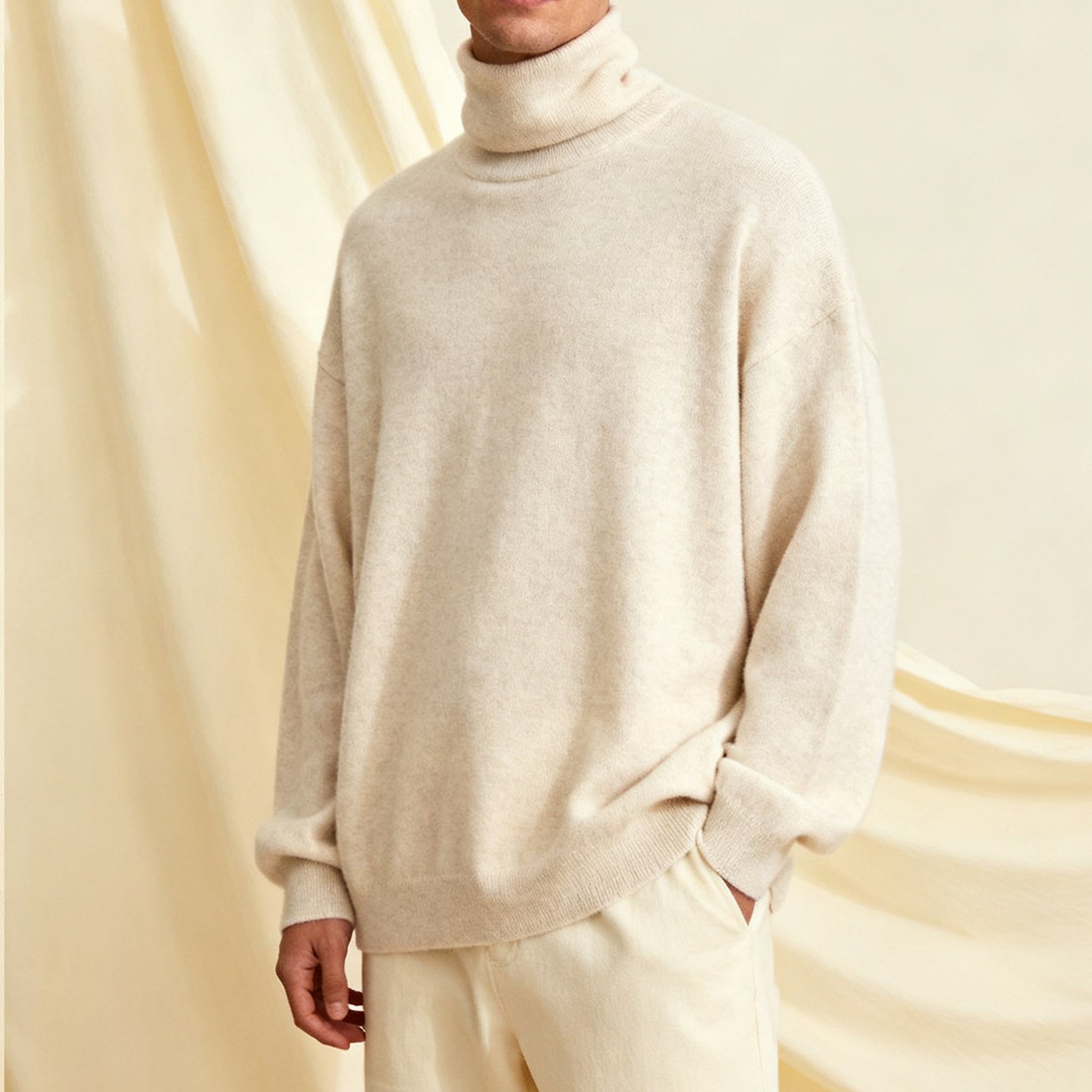 고급 하이넥 니트 이너웨어 