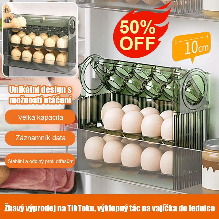 Vaječný úložný box třívrstvý s automatickým návratem