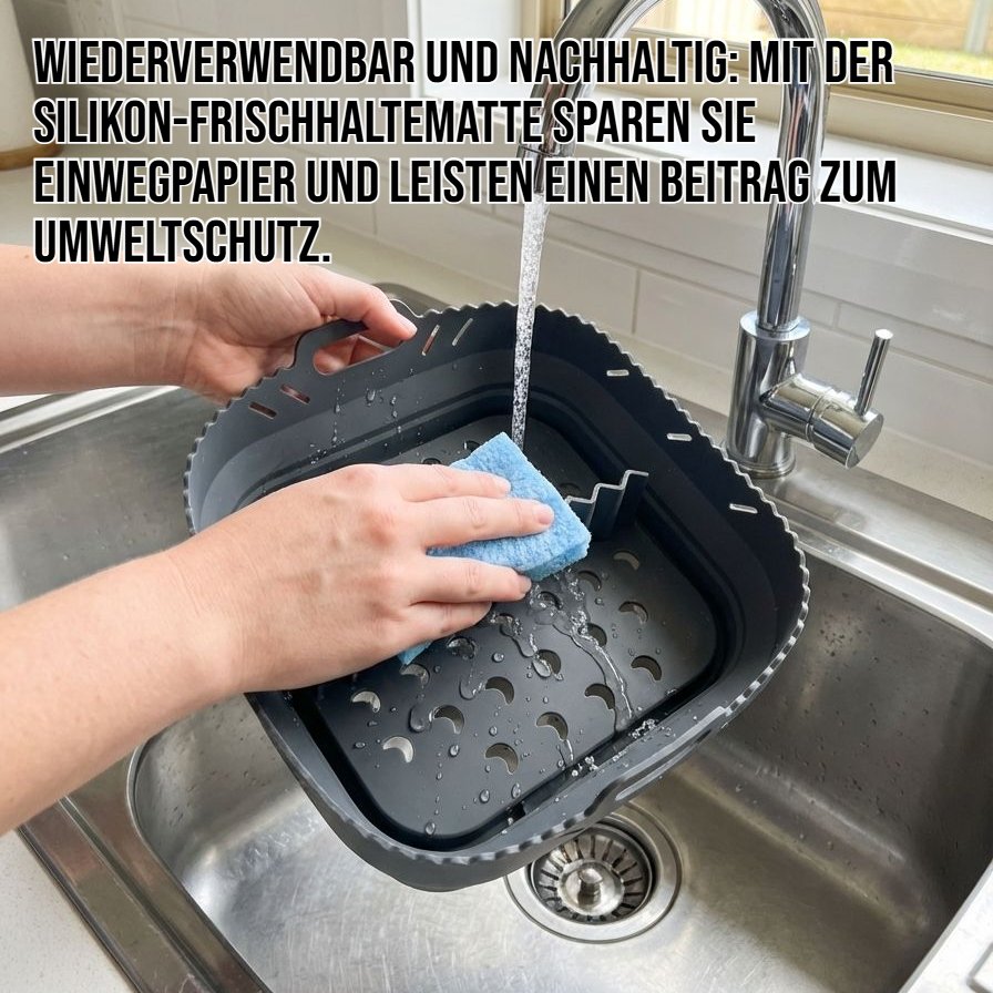 Silikonmatte als Zubehör für Heißluftfritteuse
