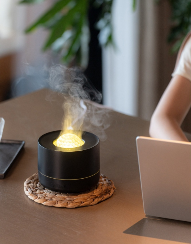 Humidificador aromático para oficina con luz LED
