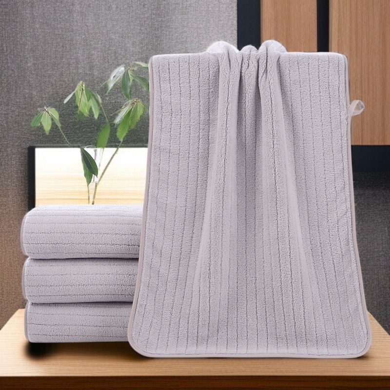 코랄 잔 가느다란 타월