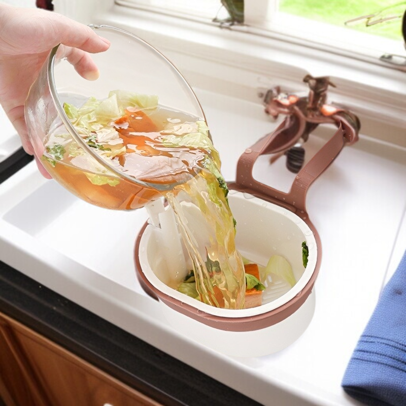 주방 싱크대 다용도 필터 수납 버클 설치 손쉬운 압착식 필터 막힘방지 싱크대 물빠짐 걸이 바구니