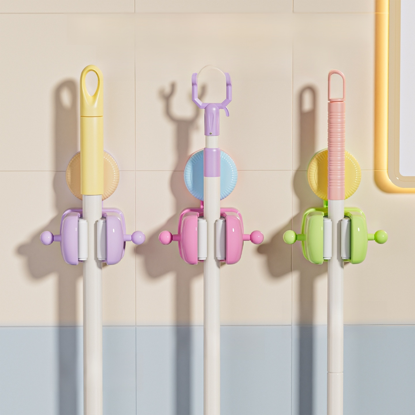 욕실 벽면 흡착식 분리형 걸레 홀더