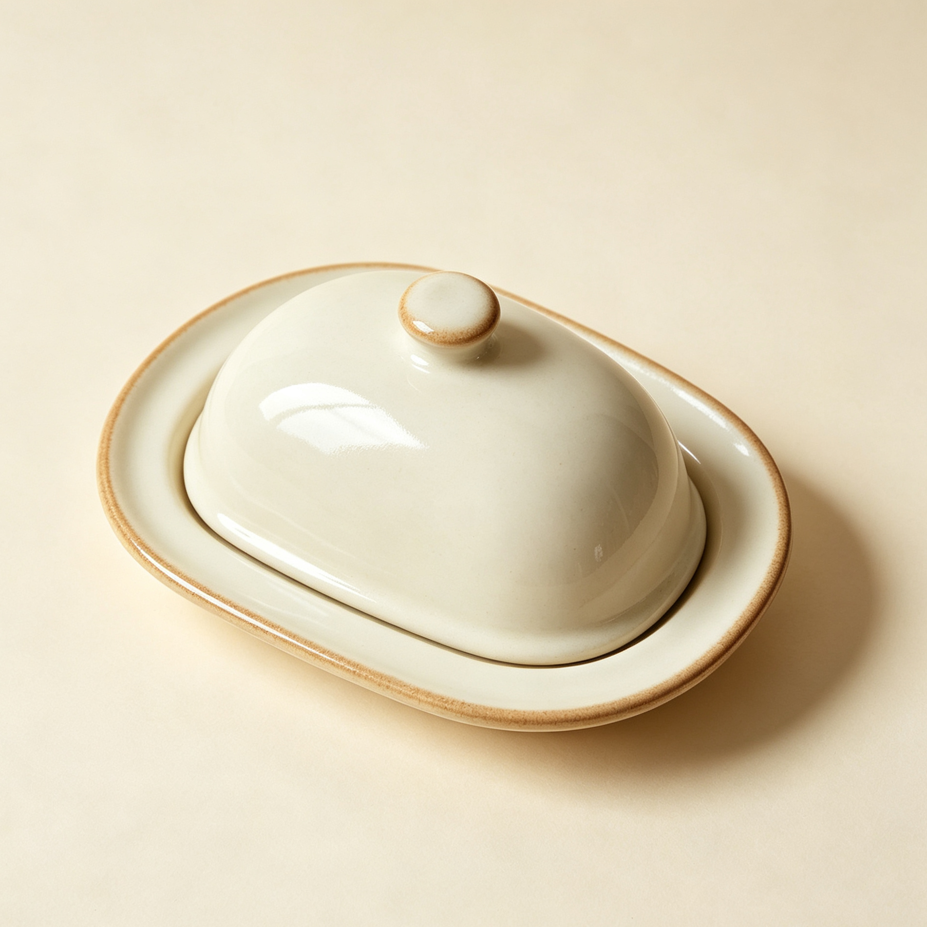 Vintage ceramic butter dishes (2 bottles)