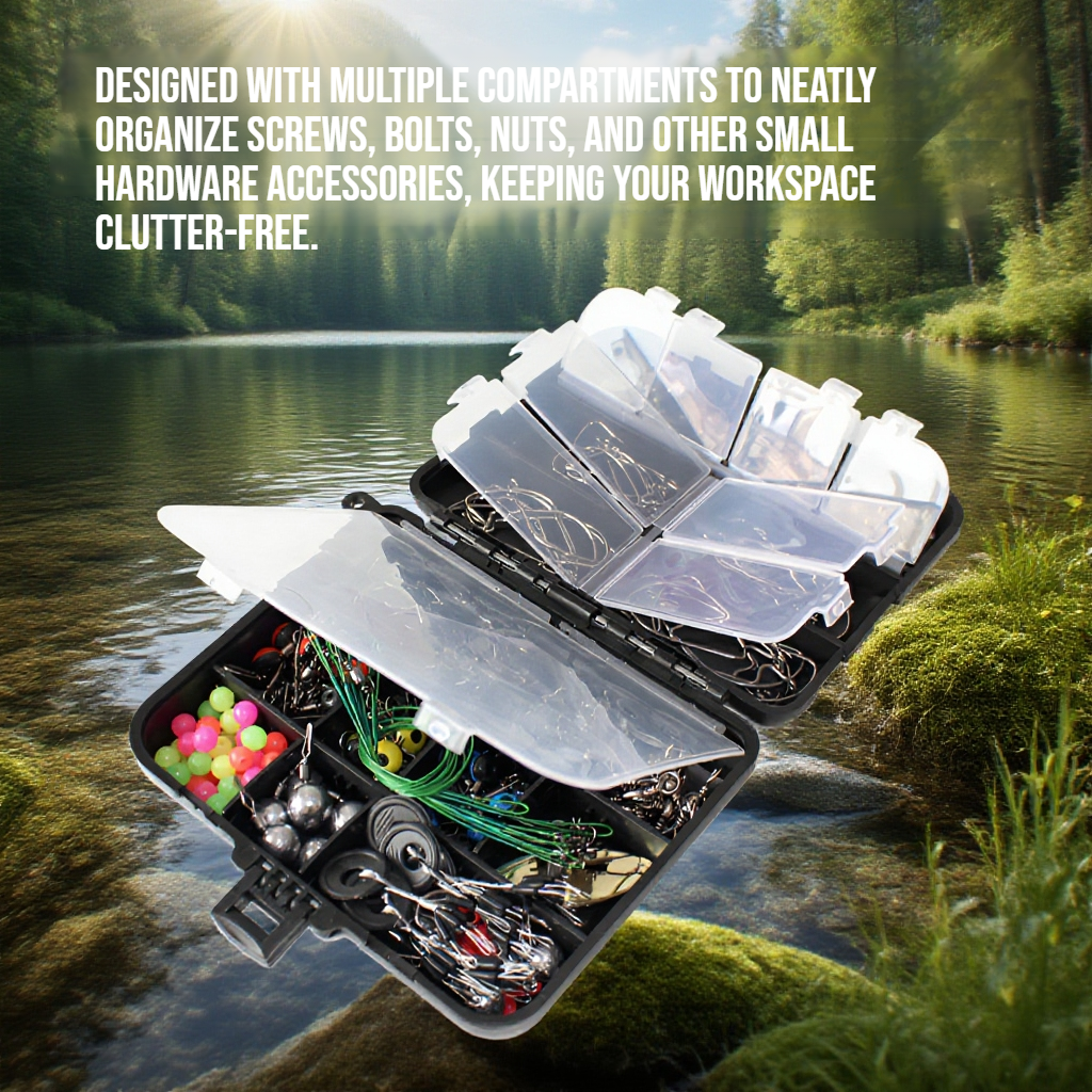 Multi functional hardware accessory storage box