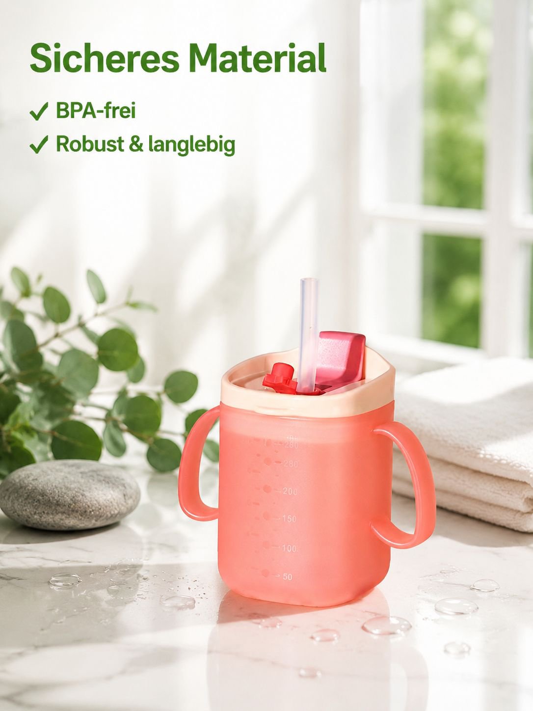 Kinder Trinklernbecher mit Messskala