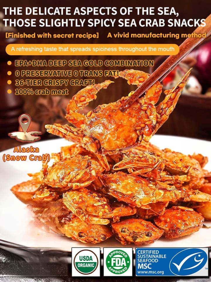 Crispy ready-to-eat small sea crab