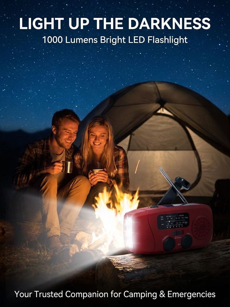 Multifunctional Hand-Cranked Emergency Lighting Radio
