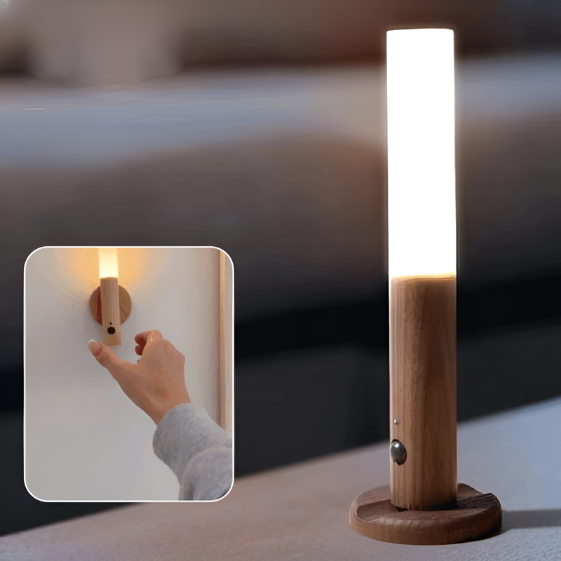 木質感應無線小夜燈