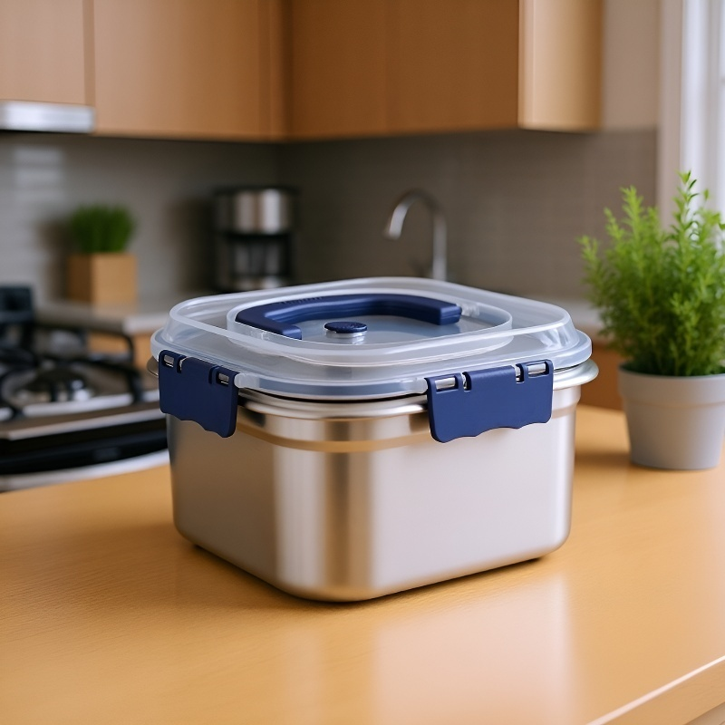 Contenedor de almacenamiento de alimentos de acero inoxidable