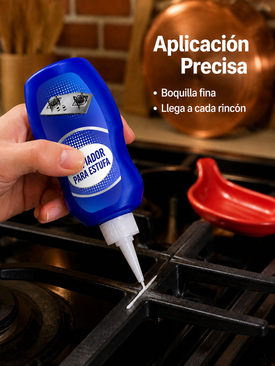 Limpiador antióxido para parrillas de gas