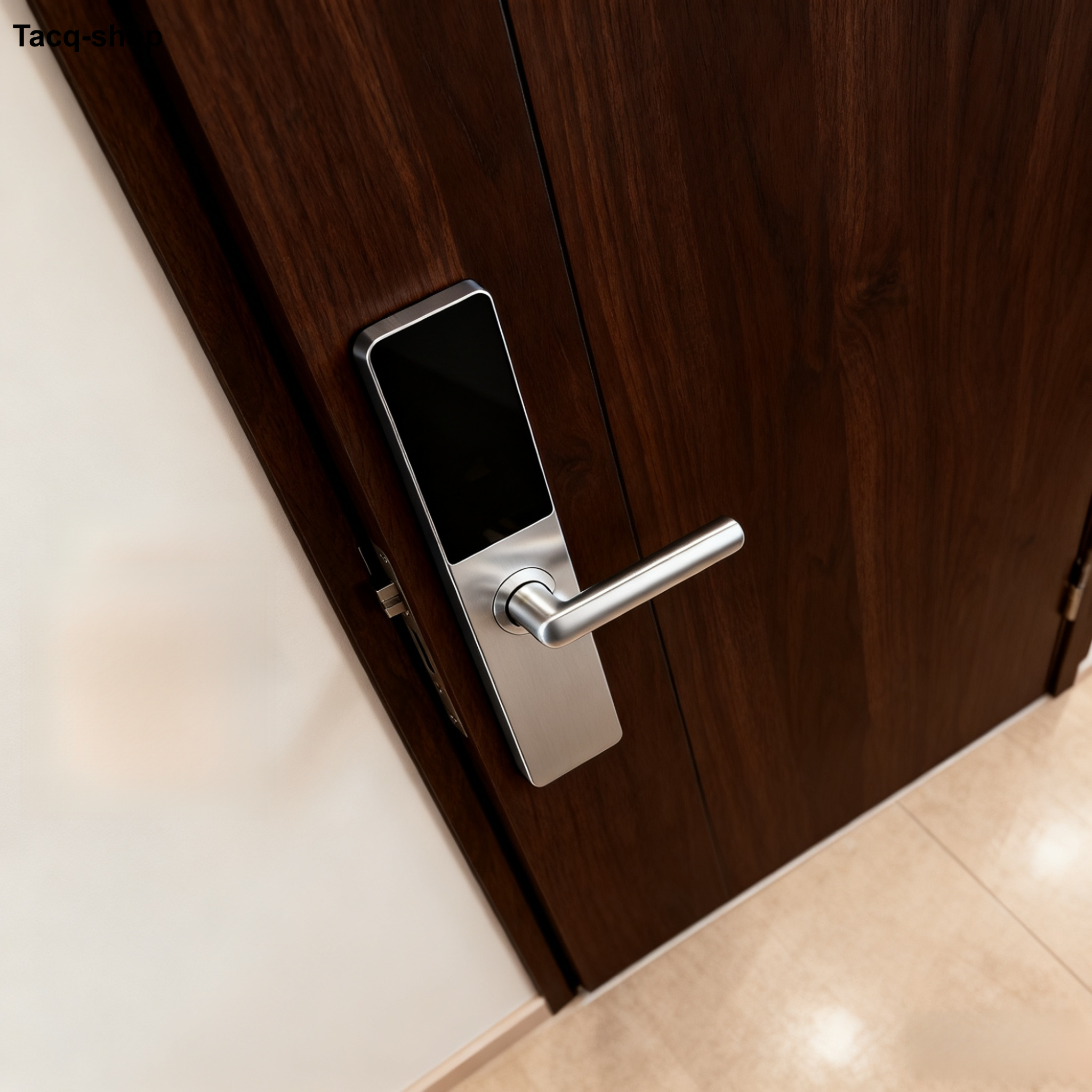 ล็อคประตูอัจฉริยะพร้อมระบบจดจำใบหน้า ช่องมอง หน้าจอขนาดใหญ่ และล็อคด้วยรหัสผ่าน