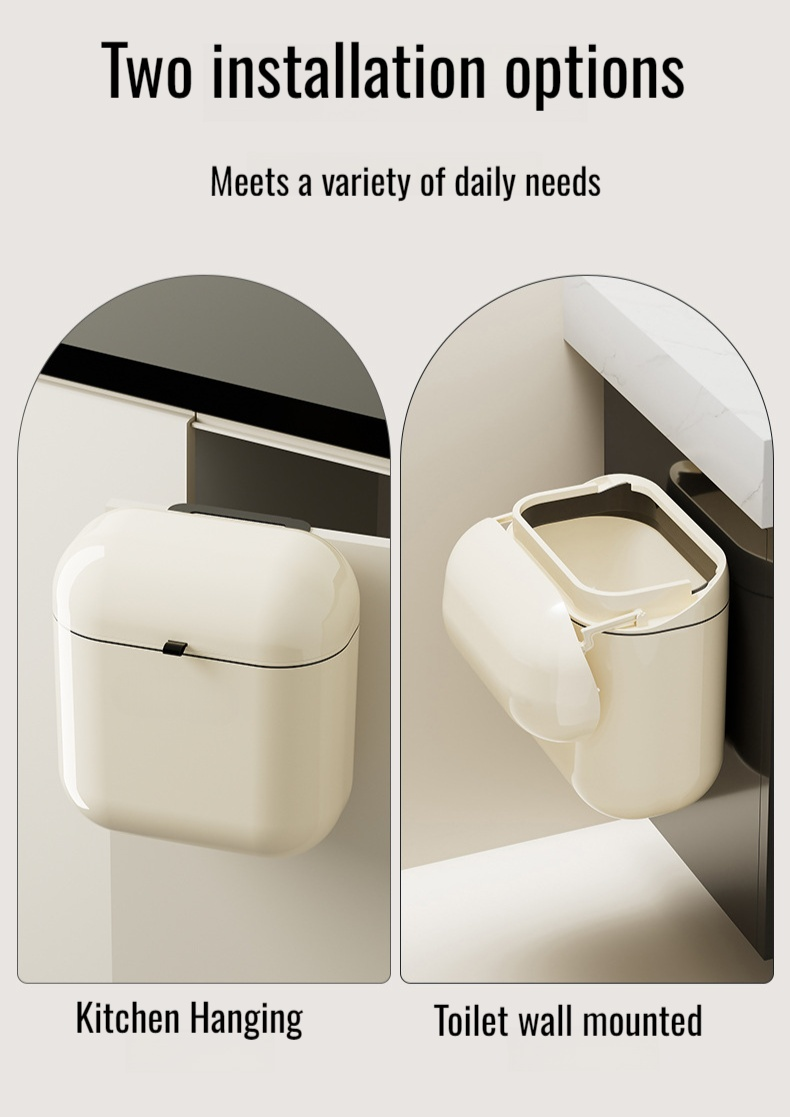 Modern design wall-mounted waste bin