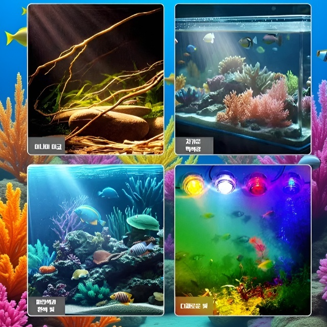 수륙 양용 방수 어항 조명