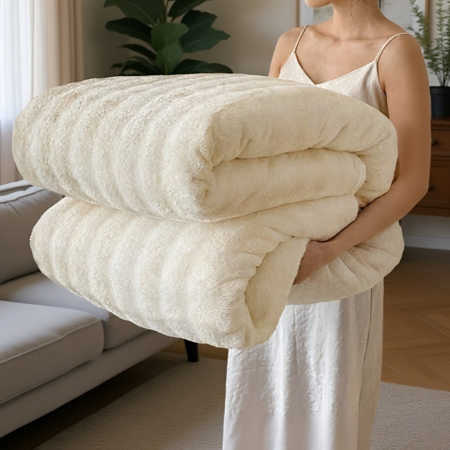 다기능 토끼털 담요