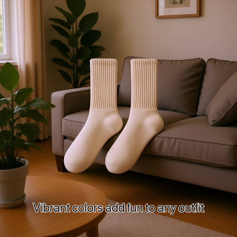 Women's Fashion Colorful Crew Socks