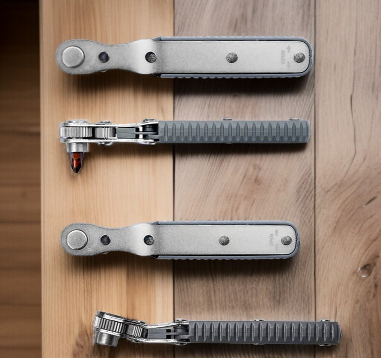 Narrow bidirectional ratchet screwdriver set complete kit