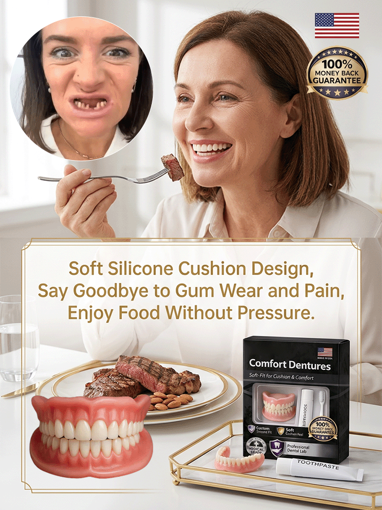100% Realistic and Comfortable Dentures | Painless, No Glue Required丨Unisex