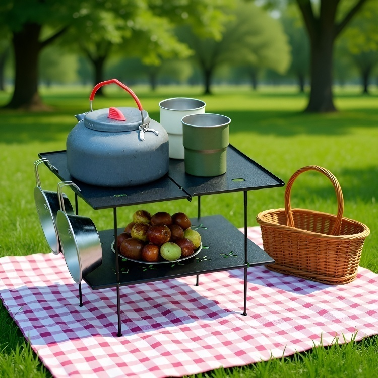 가방에 넣은 휴대용 테이블