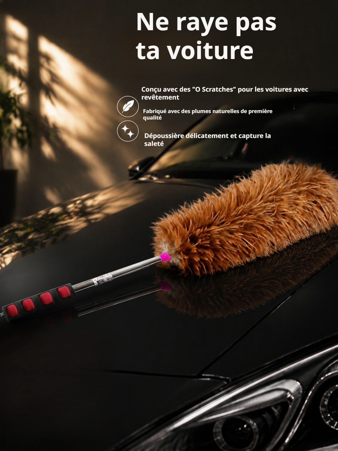 Plumeau ergonomique avec tête amovible