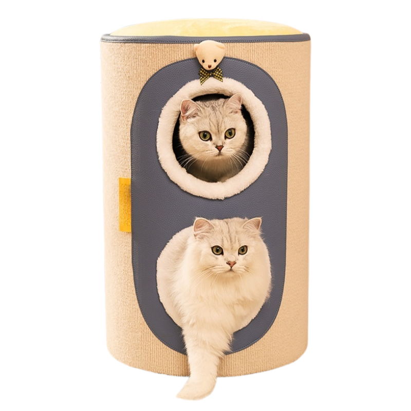 Two-Tier Multifunctional Cat Condo