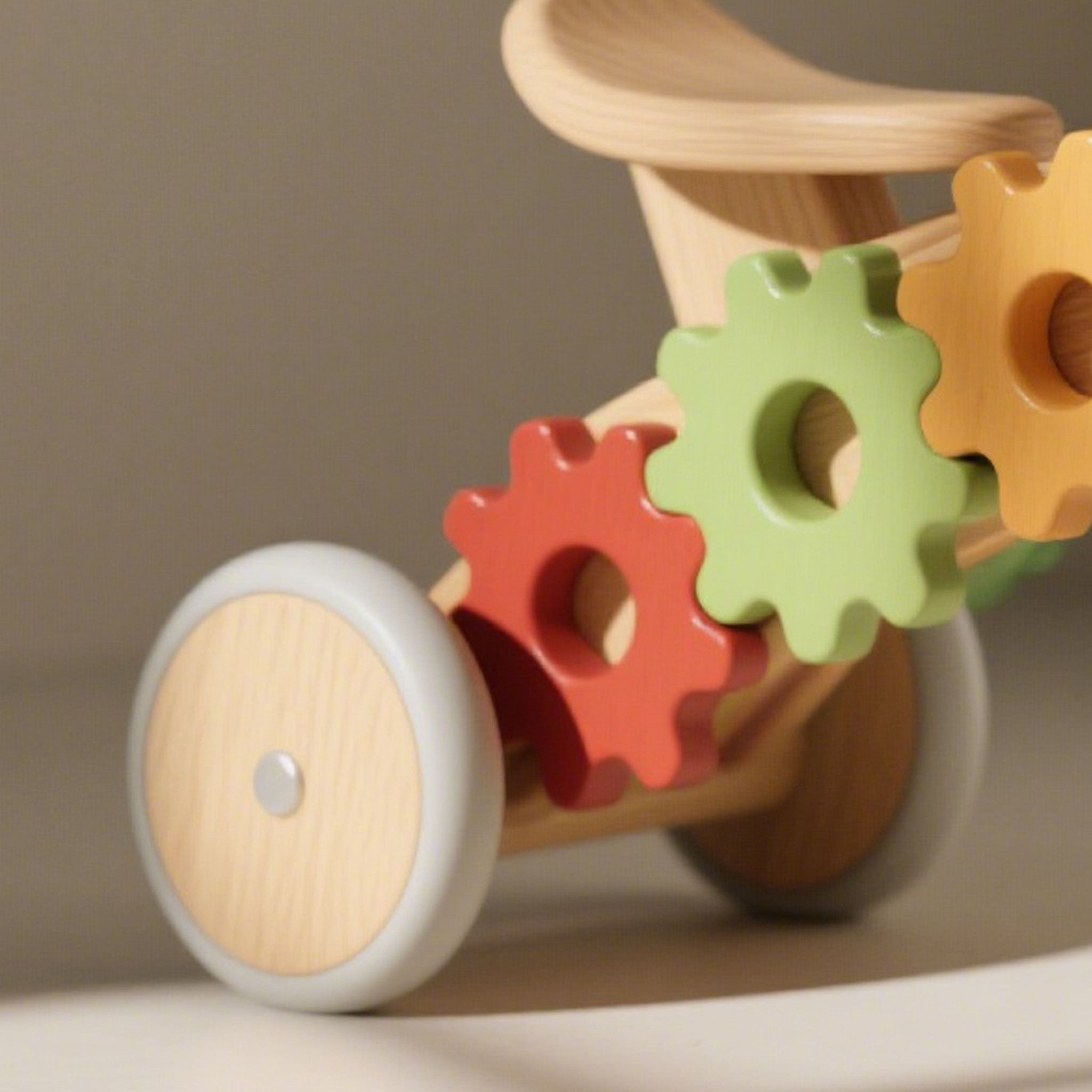 兒童木製齒輪小車