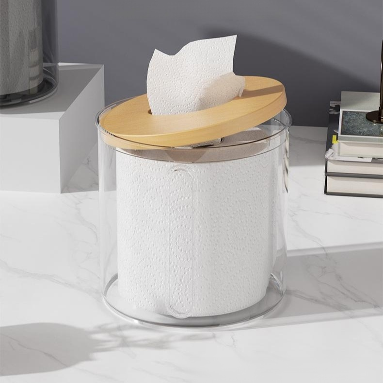 Multifunctional Tissue Box and Paper Roll Holder