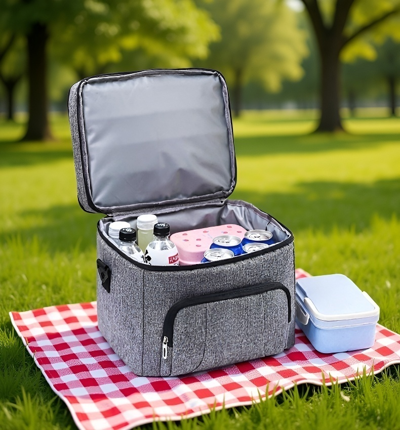 Compartimentos de la bolsa de picnic para alimentos y bebidas
