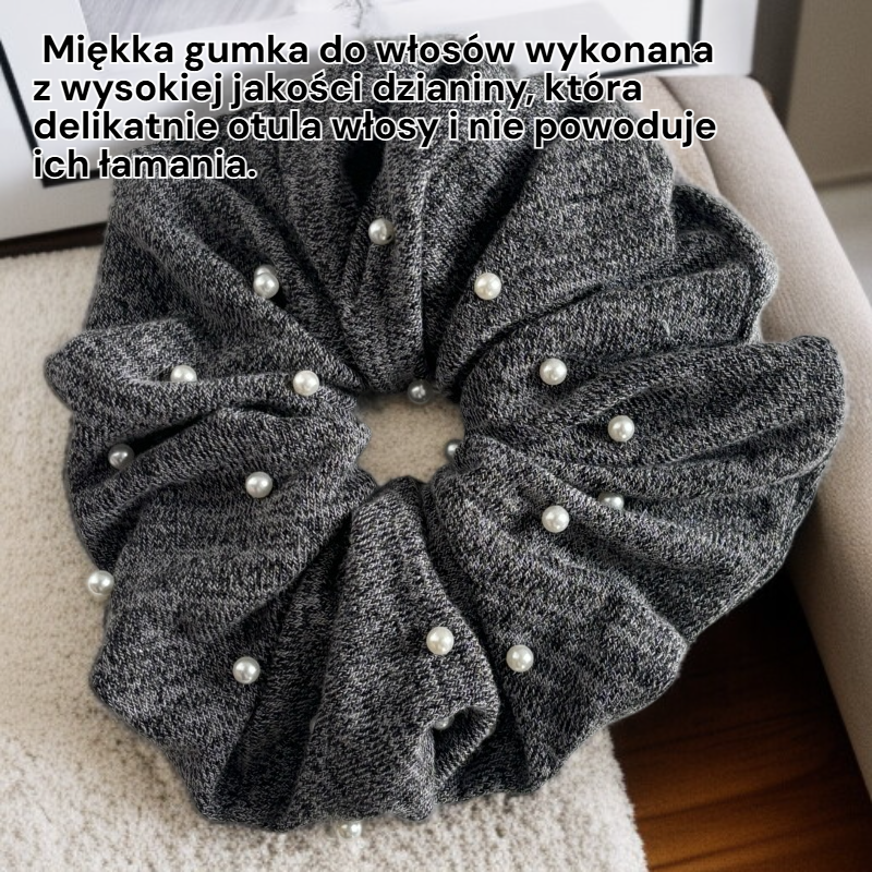 Nowoczesna damska gumka do włosów z dzianiny, miękka i nie tracąca kształtu