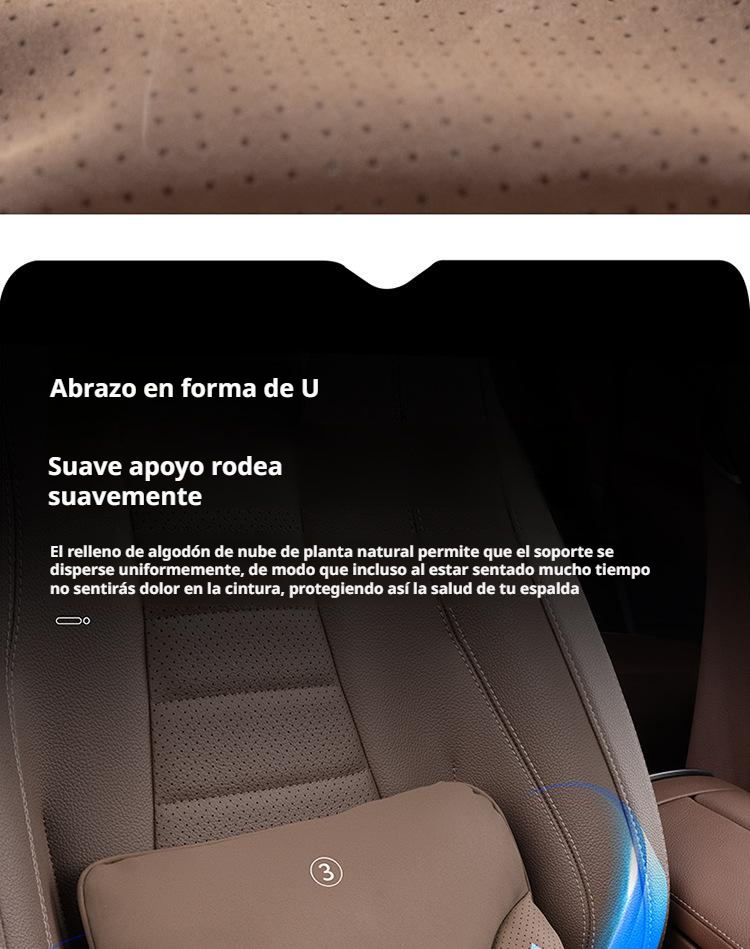 Conjunto de almohadas para viajes largos en automóvil