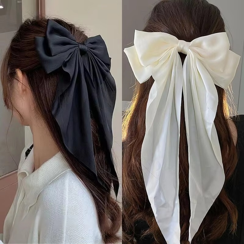 Chiffon bow hair clip