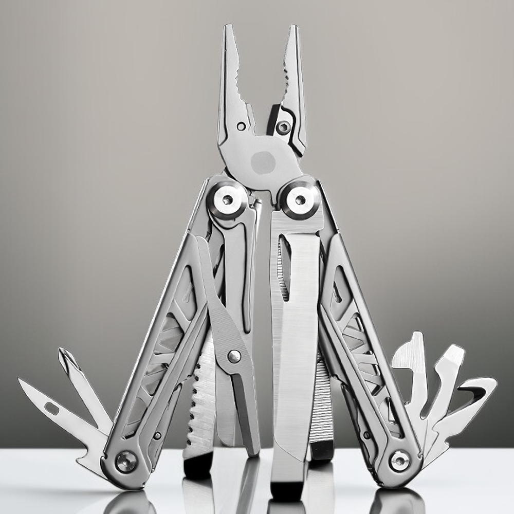 携帯用緊急タクティカルプライヤー 多機能折りたたみナイフ＆ハサミツール キャンプ用品 エマージェンシー・プライヤー