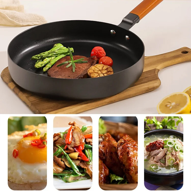 Bratpfanne aus nitriertem Feineisen ohne Beschichtung, hochpräzise