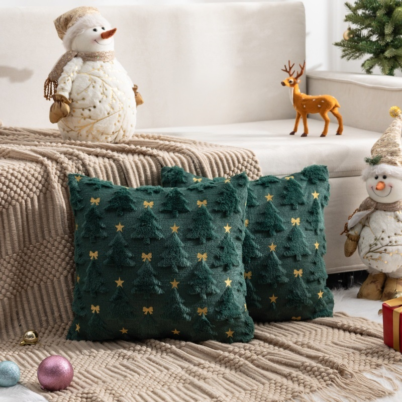 ホリデーシーズンの装飾用枕カバー