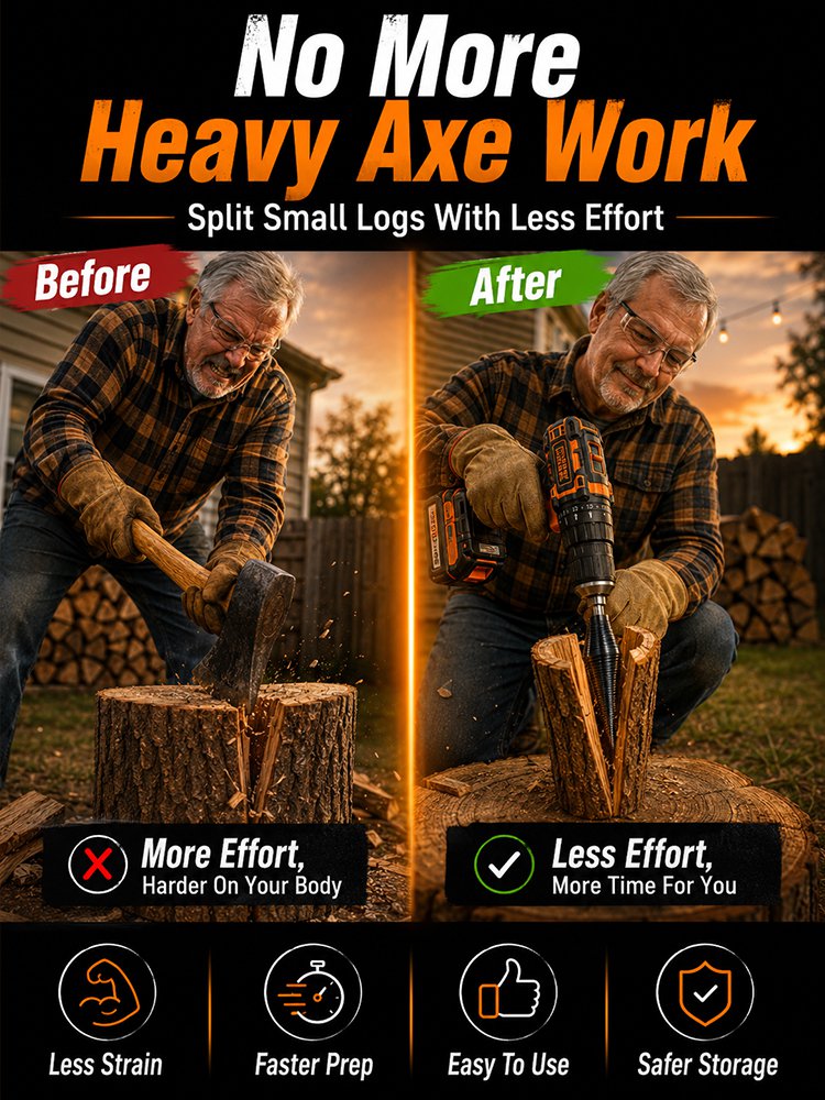 Multifunctional Firewood Splitting Drill Bit