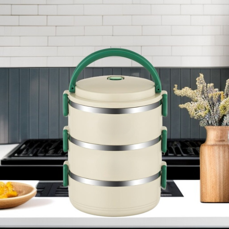 Caja de almuerzo portátil para estudiantes, resistente al calor